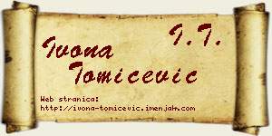 Ivona Tomićević vizit kartica